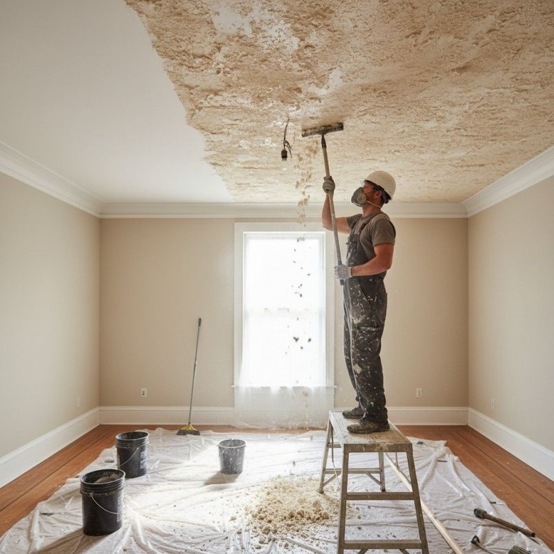 Stipple Ceiling Removal in Overland Park, KS